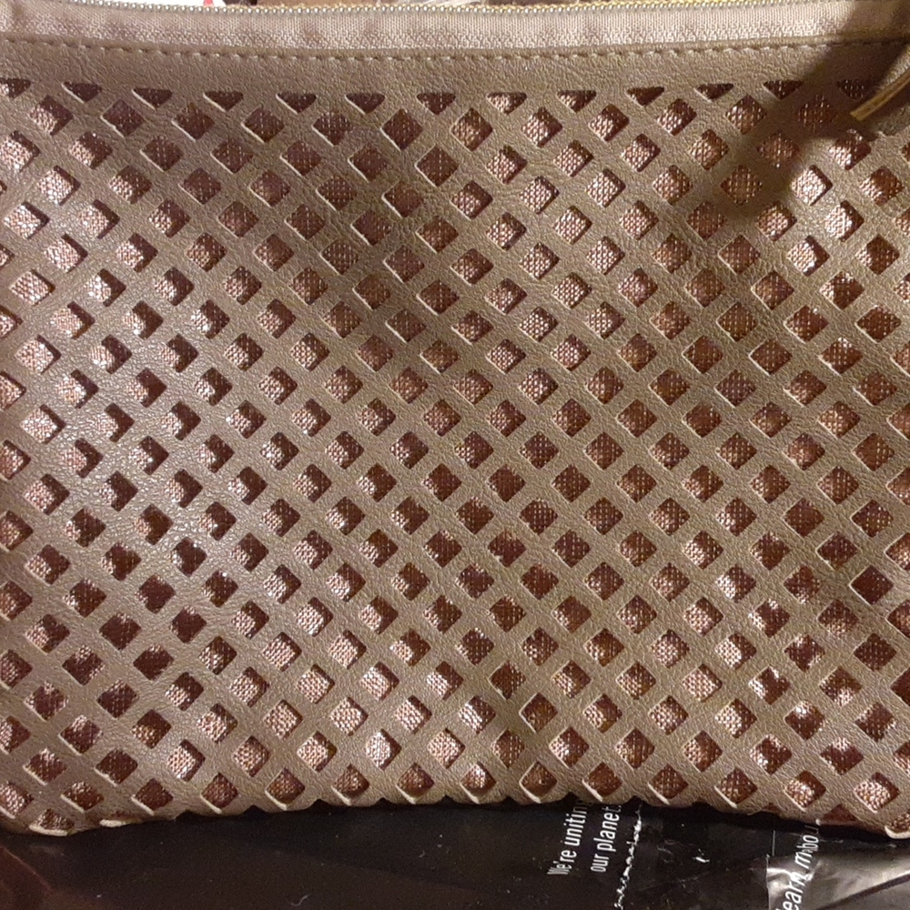 Brown Mesh Handbag